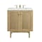 James Martin Vanities Laurent 30in Single Vanity, Light Natural Oak w/ 3 CM Ethereal Noctis Top 545-V30-LNO-3ENC - alternate 1
